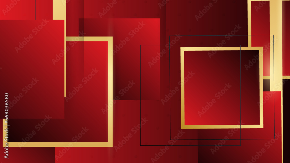 Wall mural Luxury red gold background