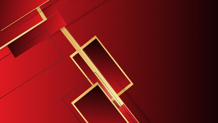 Luxury red gold background vector
