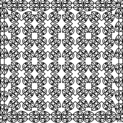 Fototapeta premium black and white pattern Leaf