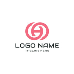 infinity letter H logo design template elements