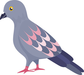 Illustration of a blue pigeon.