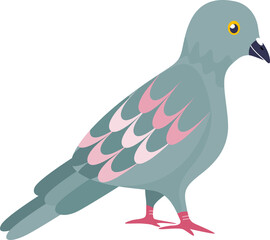 Illustration of a green pigeon.