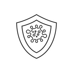 anti bacterial or virus icon vector concept design template