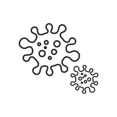 bacterial or virus icon vector concept design template