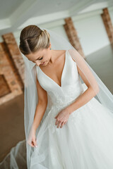 Fototapeta premium Bride day and bouquet flowers