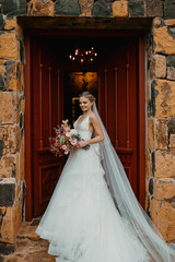 Bride in the house of rocks