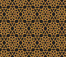 Mashrabiya arabesque arabic seamless pattern