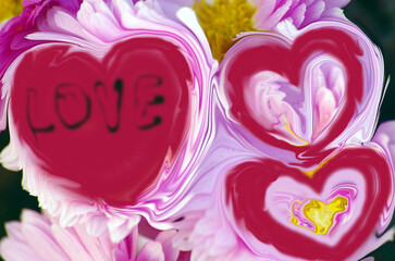 Romantic Happy Valentines Day With Beautiful  colors  and Hearts Design