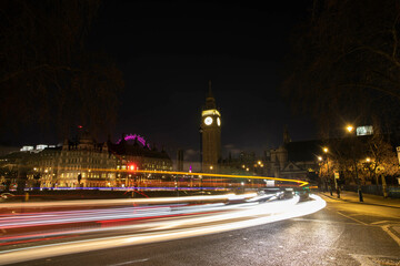 Fototapeta na wymiar Big Ben at night in London, England