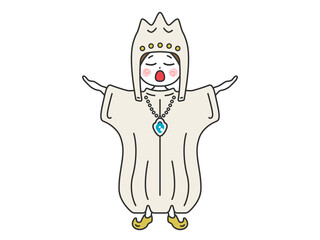 宗教団体の教祖様のイラスト