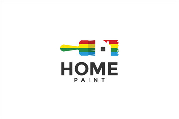 home paint logo designs on isolated white background
