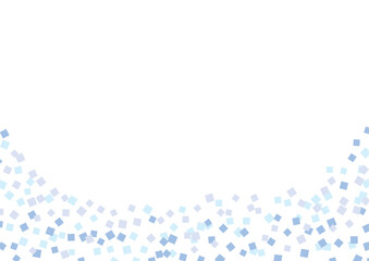 シンプルな紙吹雪のフレーム・背景（青）