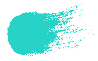 Mancha brochazo de pintura color azul claro sin fondo, para texto o recurso de diseño.