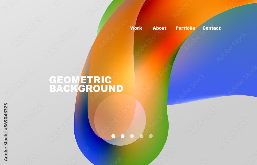 Fototapete abstract liquid background for your landing page design. web page for website or mobile app wallpape