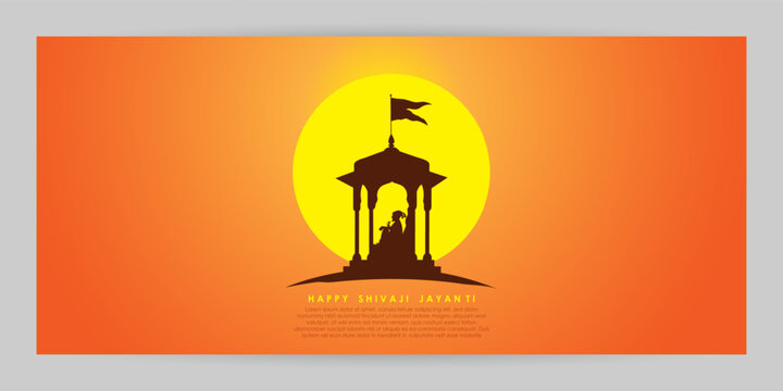 Vector illustration of chhatrapati shivaji maharaj jayanti,