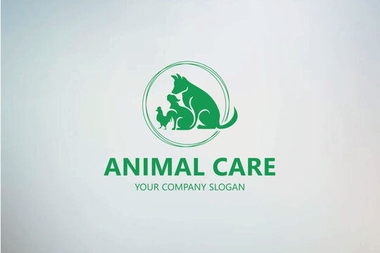 Dog cat pet health love logo vector logo