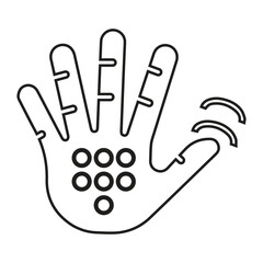 Cellular, cybernetics, hand icon