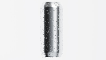 Aluminum can for beer or soda water. Mock-up for branding and label. 3D render