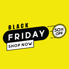 Black Friday discount text isolated on light background good for your advertisement material. Editable EPS 10