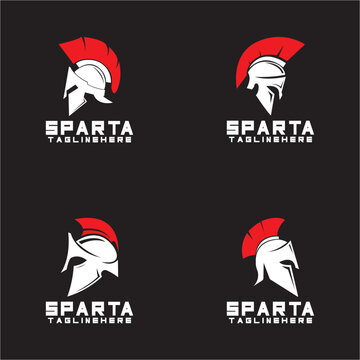 spartan logo icon designs vector