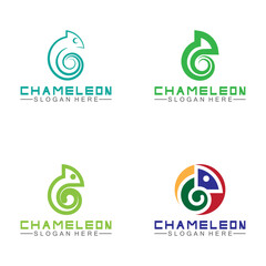 Chameleon logo design template. Vector illustration