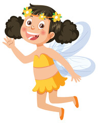 Cute fairy girl cartoon character