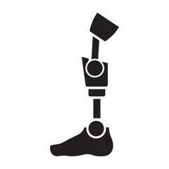 Cybernetic, cybernetics, leg icon