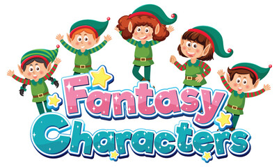 Obraz na płótnie Canvas Fantasy characters text design