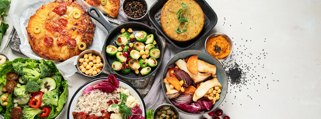 Vegetarian and various vegan dishes
