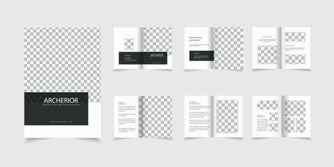 Architecture and interior portfolio layout design, a4 standard size print ready brochure template