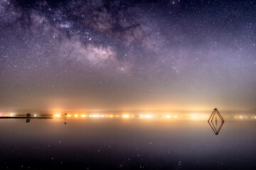 Obraz na płótnie Canvas Milky Way and the Salton Sea