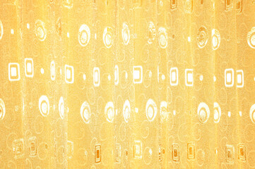 yellow abstract background of curtain fabric