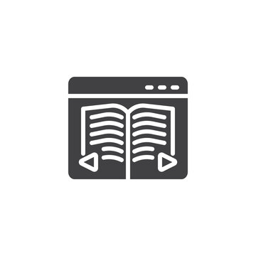 Ebook library vector icon