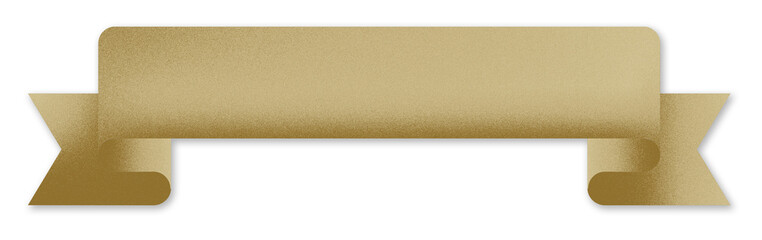 Gold banner ribbon label, Transparent - 569054915