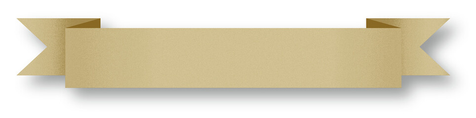 Gold banner ribbon label, Transparent - 569054931