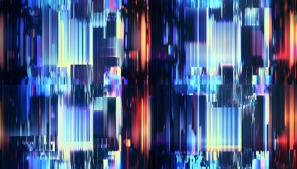 Heavy glitch texture, futuristic glitch color noise blue pixel artifacts