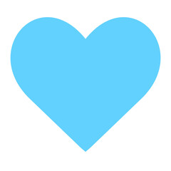 blue heart on transparent background, heart icon blue design