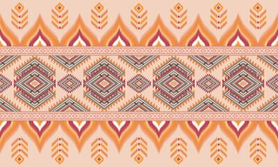 Geometric ethnic pattern vector background. seamless pattern traditional,Design for background, wallpaper, Batik, fabric, carpet, clothing, wrapping, and textile. Colorful ethnic pattern