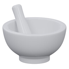 herbal bowl 3d icon with transparent background