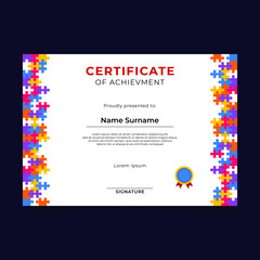 Abstract Geometric Certificate Template Design