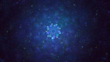 3D rendering abstract circle light background