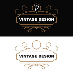 Retro Vintage Design, Luxurious Minimalist Vector Ornament Logo, With Mandala And Batik Style, Product Brand Illustration, Invitation, Banner, Fashion
