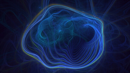 3D rendering abstract colorful fractal light background