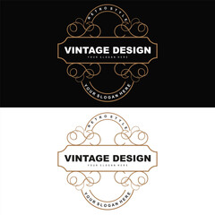 Retro Vintage Design, Luxurious Minimalist Vector Ornament Logo, With Mandala And Batik Style, Product Brand Illustration, Invitation, Banner, Fashion