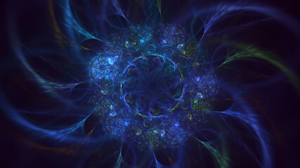 3D rendering abstract round hole light background