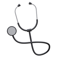 stethoscope 3d icon with transparent background
