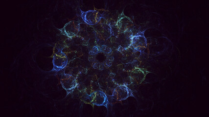 3D rendering abstract round light background