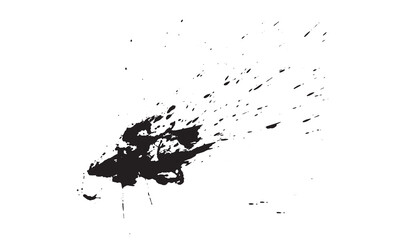 Abstract ink Black Splash Background black watercolor splash isolated on white	