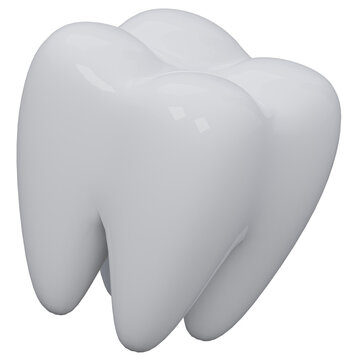 tooth 3d icon with transparent background