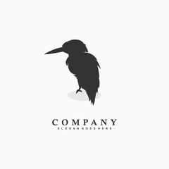 vector illustration of Bird logo design, Bird silhouette